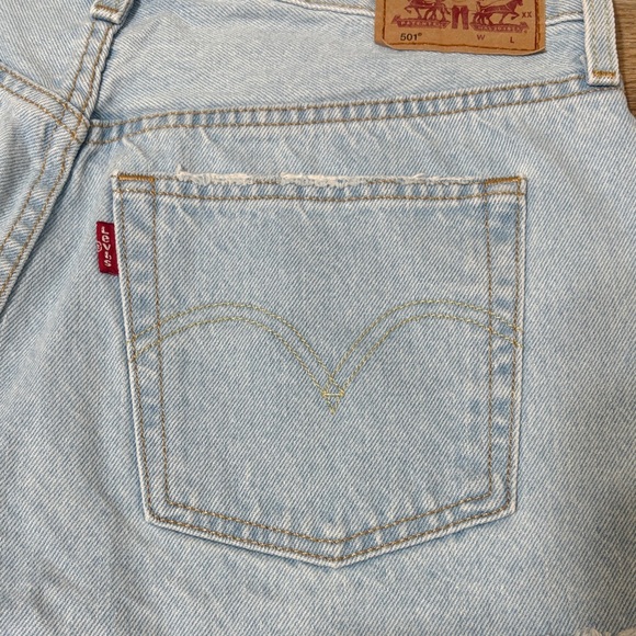 Levi's Light Blue Jean Shorts for Women - Picture 3 of 5